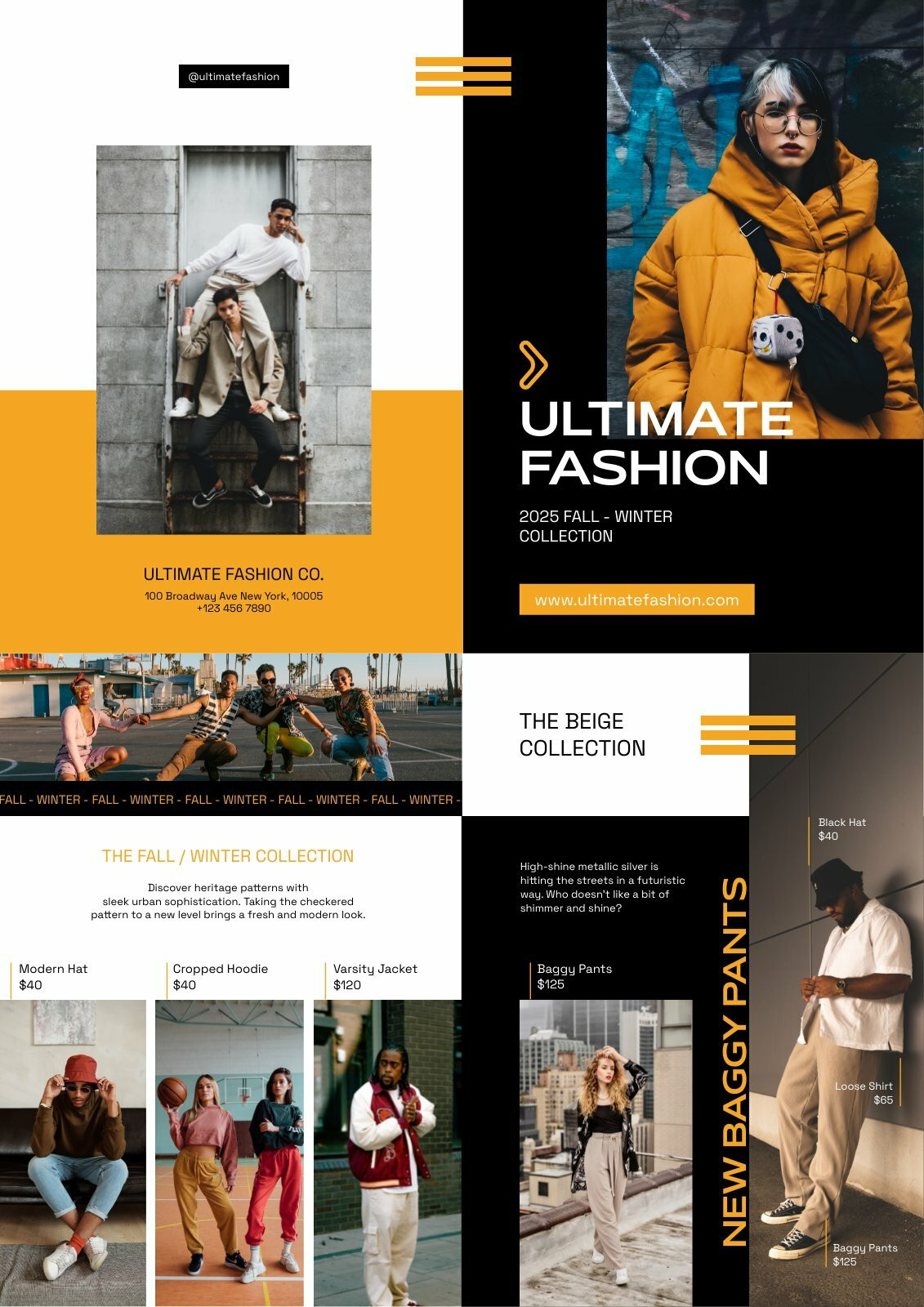 Modern Clothing Fashion Bifold Brochure