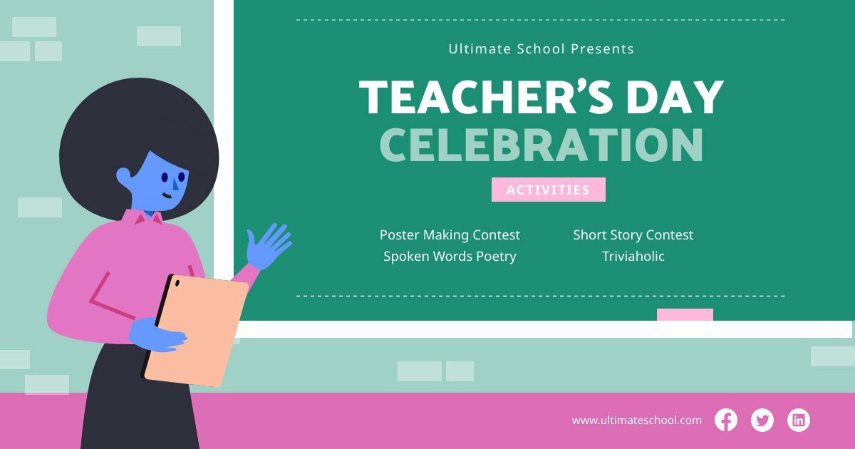 Teacher’s Day Activities Facebook Post Piktochart