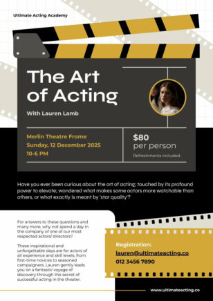 Acting Workshop Poster