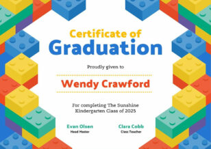 Certificate for Kindergarten Award