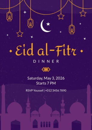 Purple Eid Invitation
