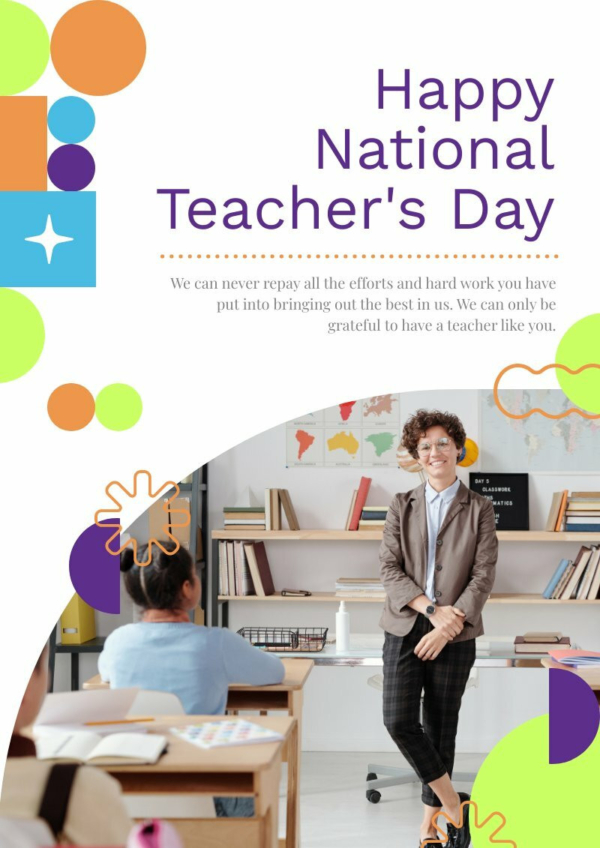 National Teacher Day Poster Piktochart