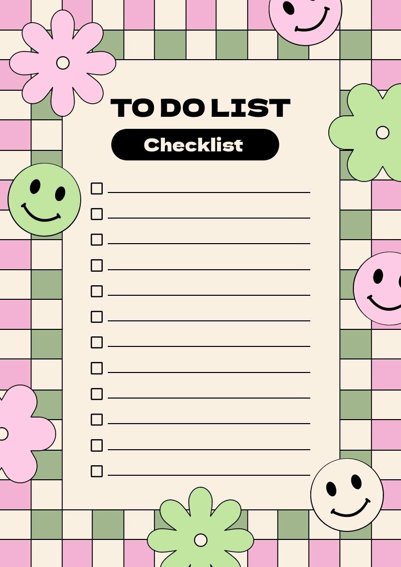 cute list template