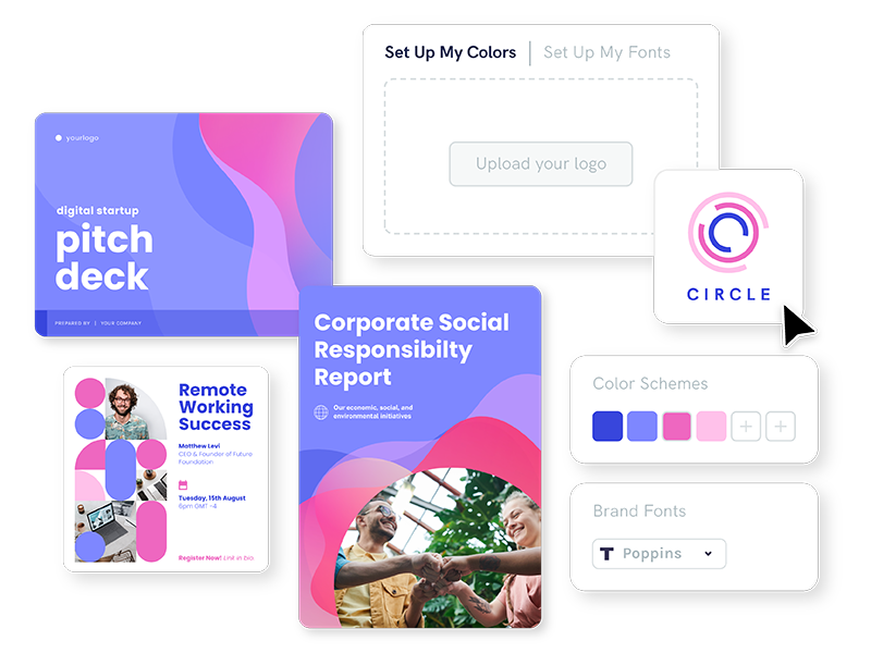 branding features in piktochart