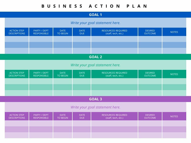 example of business action plan template you can edit download and print for free