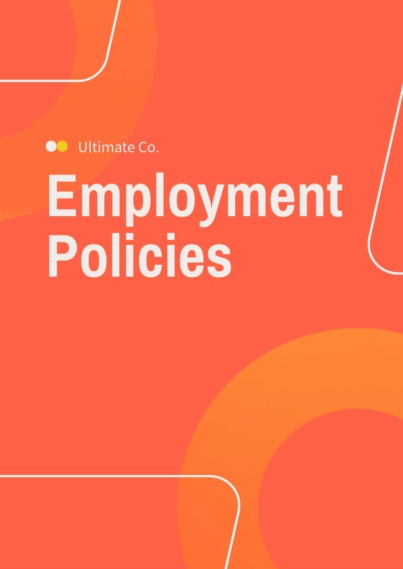 employment policy handbook template explaining anti harassment policy followed by the legal action 