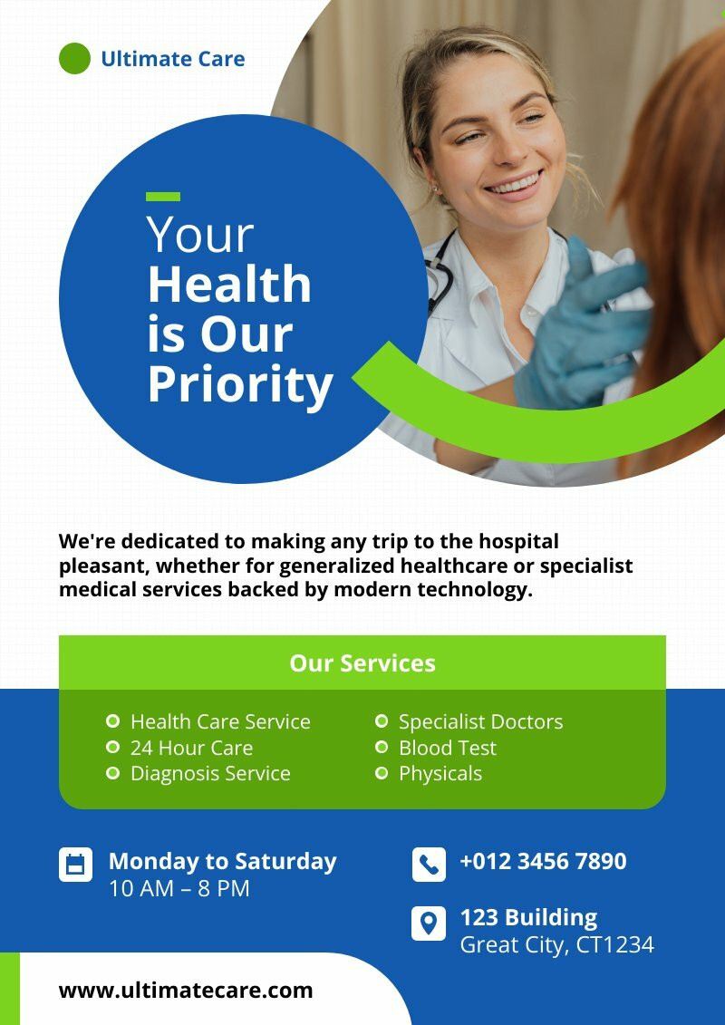 healthcare flyer template for print marketing