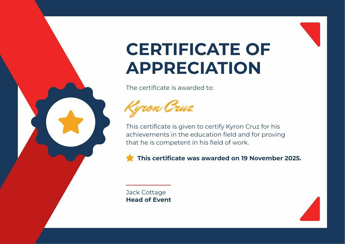 editable certificate of appreciation template