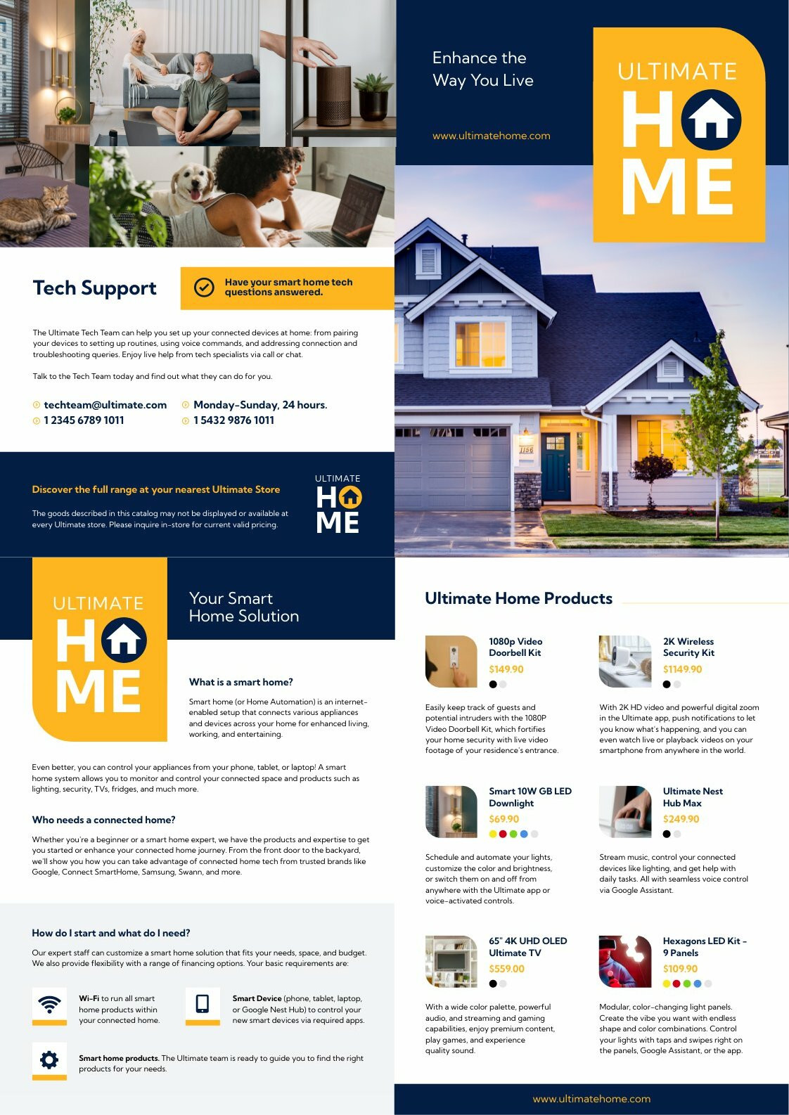 modern electronics brochure template for printing and marketing
