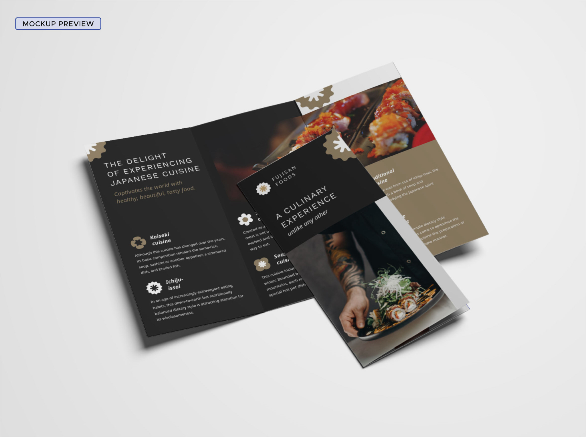 restaurant brochure template for printing and marketing