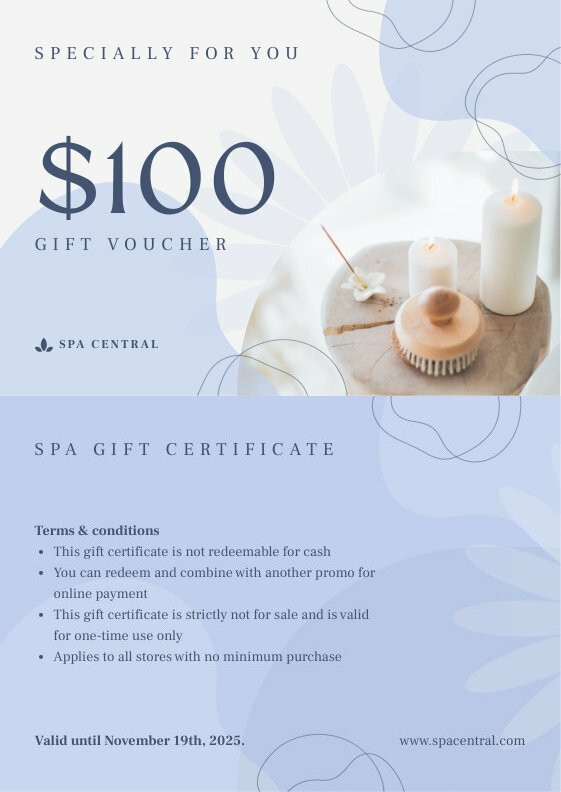 example of spa gift card template with images