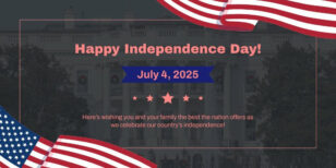 Blue Independence Day Twitter Post