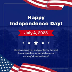 Blue Independence Day Instagram Post