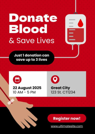 Modern Blood Donation Poster