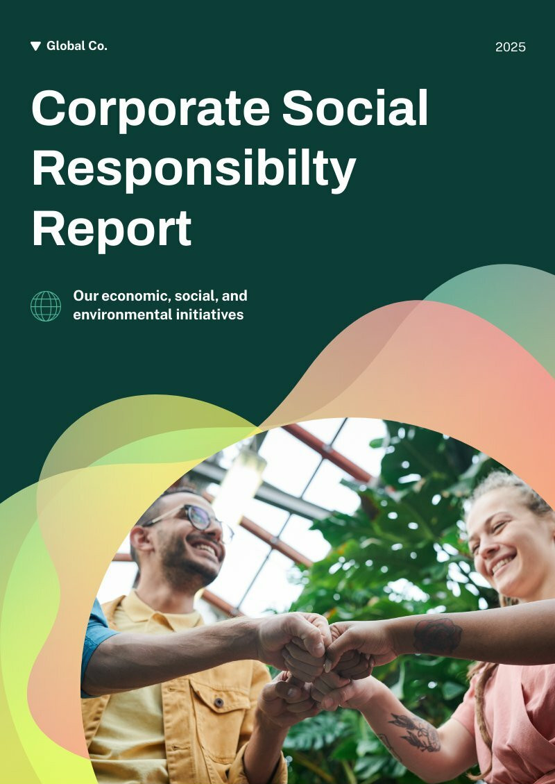 template for formal business report about csr intiatives