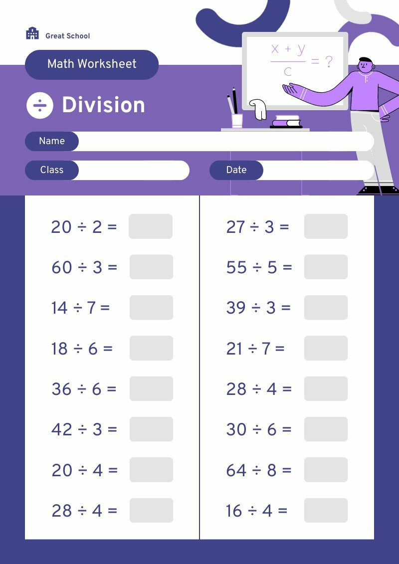 printable math worksheets about division you can download and print