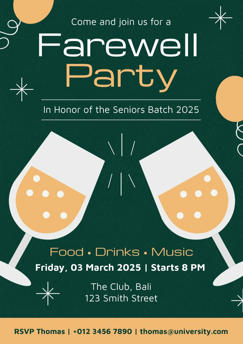 Farewell Flyer Template Farewell Flyer Template