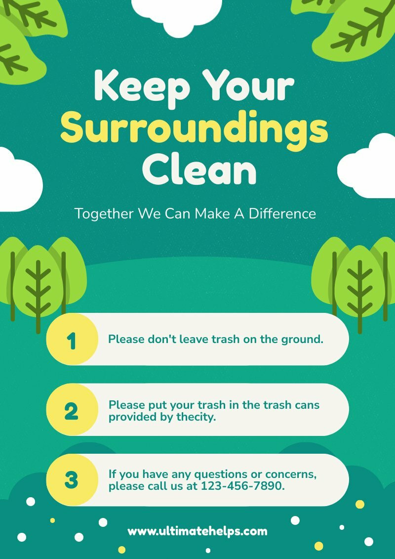 Keep Your Surroundings Clean Poster