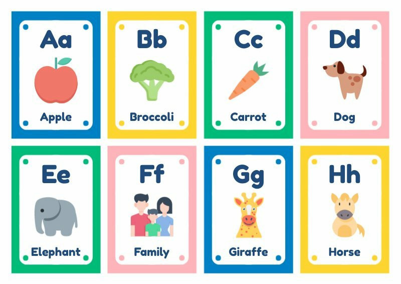 Free customizable alphabet flashcard templates