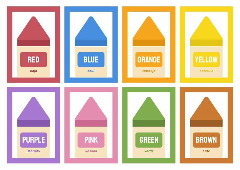 color flashcard template you can edit and print on a card