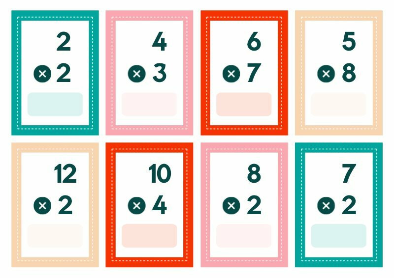 multiplication flashcard template you can download as pdf and print