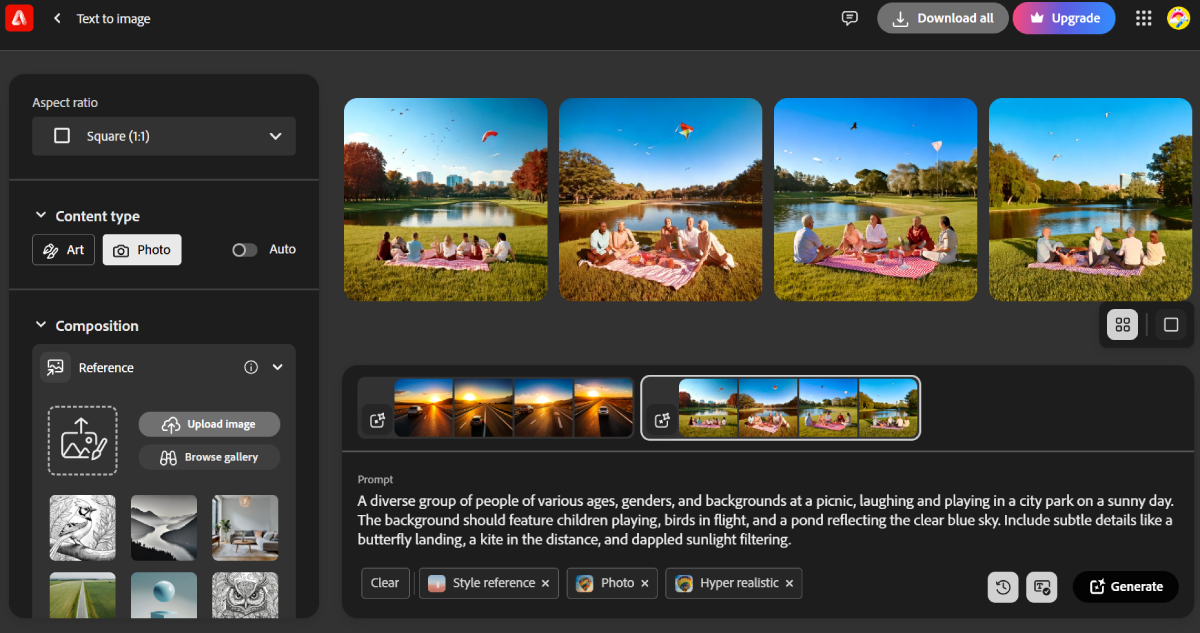 firefly dashboard photography with ai elements