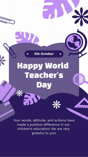 World Teacher’s Day Instagram Story