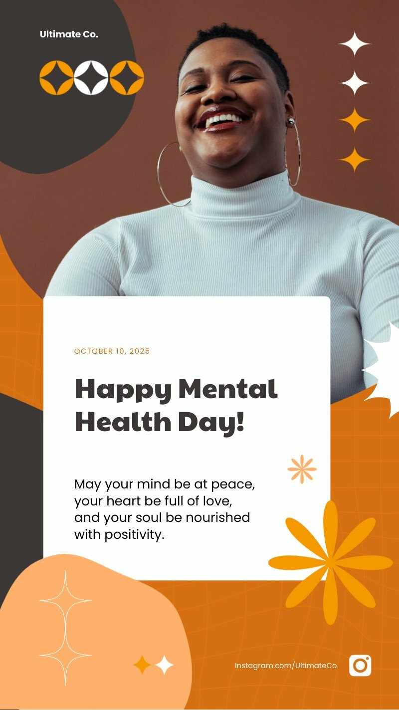 Take Care of Your Mental Health Quotes Instagram Story - Piktochart