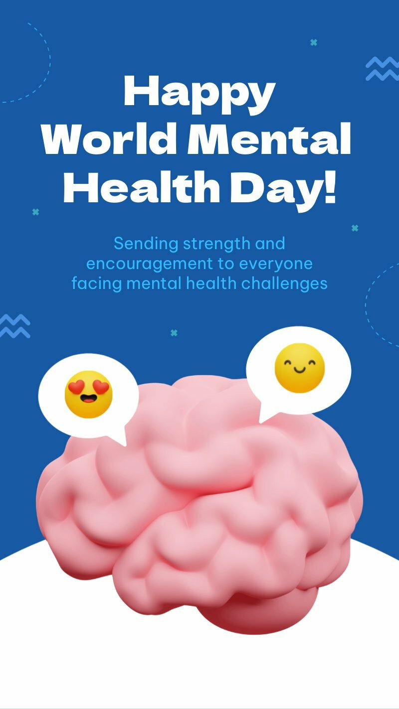 Happy World Mental Health Day Instagram Story - Piktochart