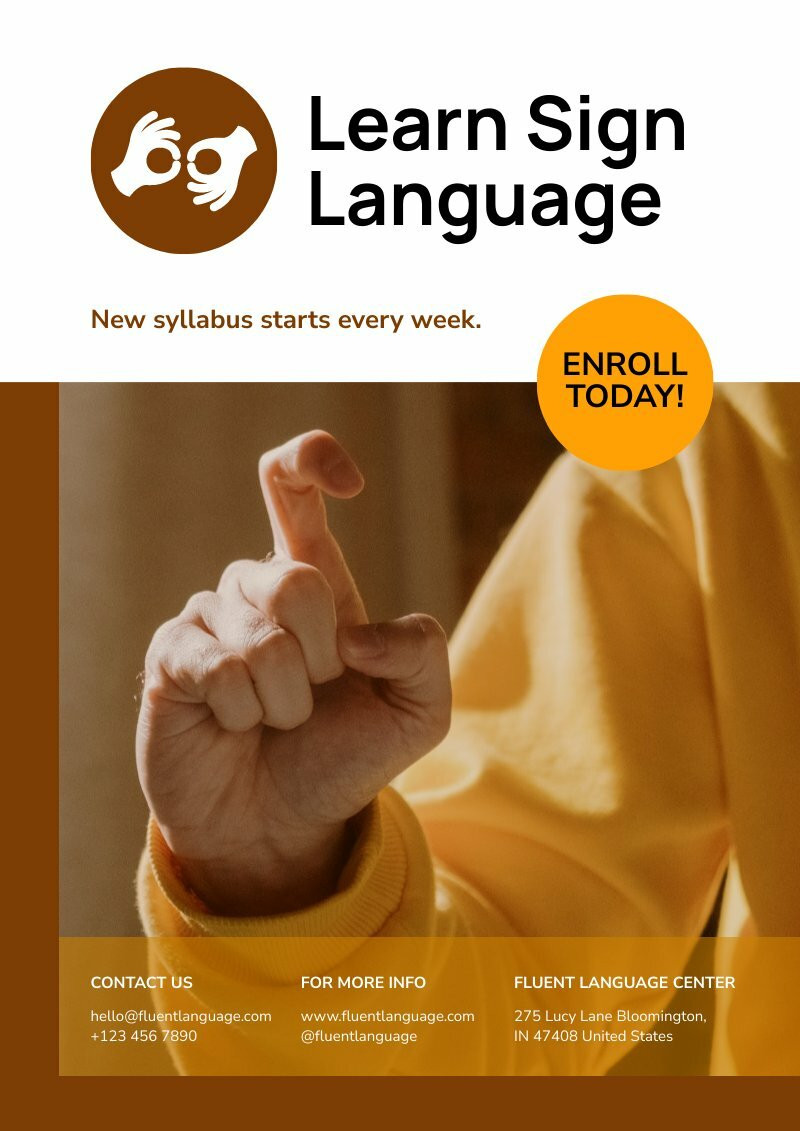 Sign Language Flyer