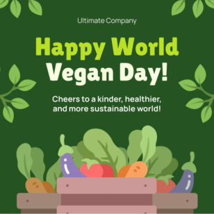 Simple World Vegan Day Instagram Post