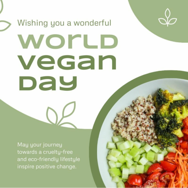 Happy World Vegan Day Instagram Post