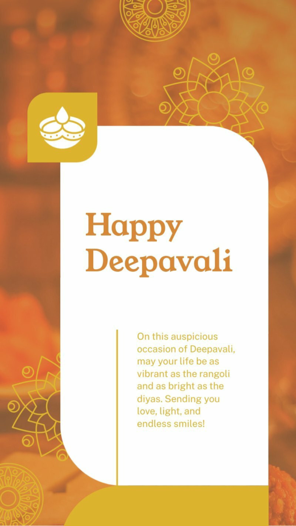 Greetings for Deepavali Instagram Story
