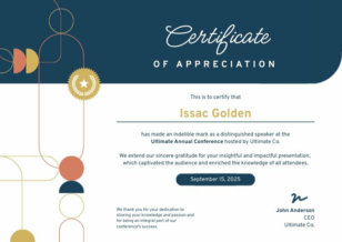 Creative Certificate of Appreciation