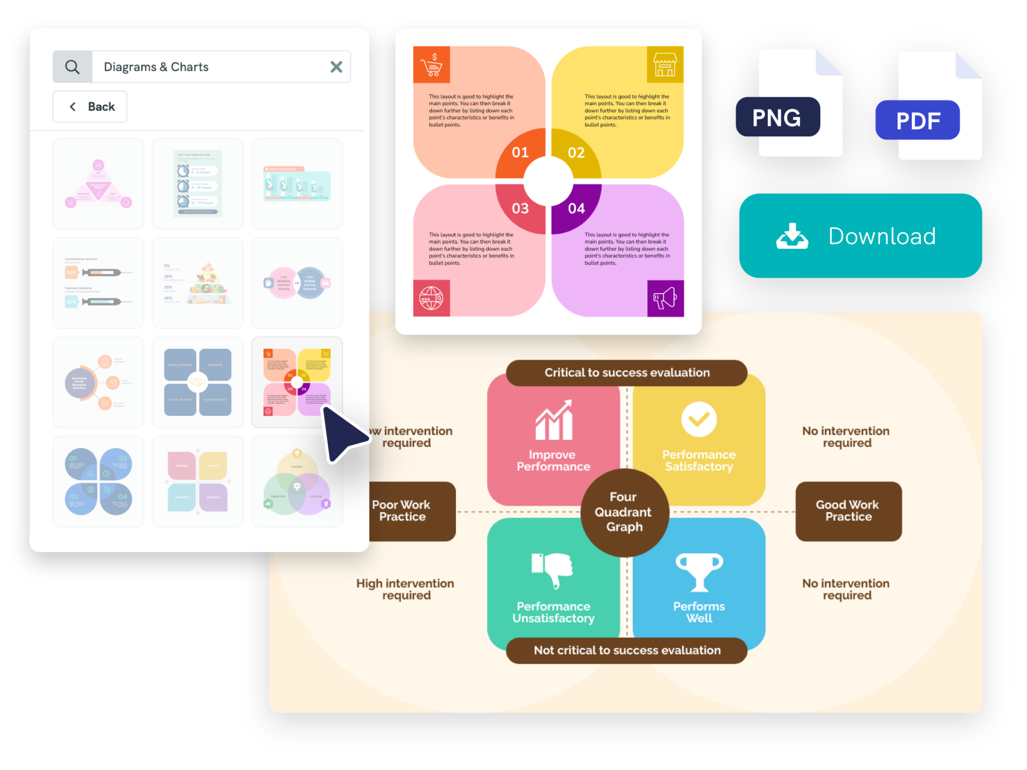 diagram tab with ready made diagram templates