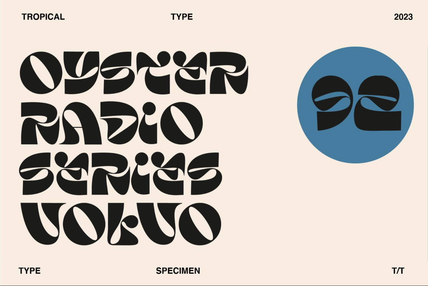graphic design trend showing liquid retro typeface