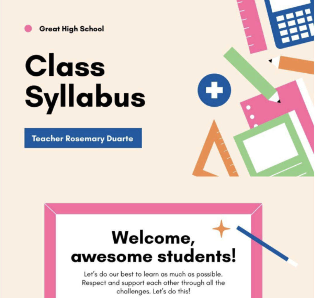 class syllabus widescreen template