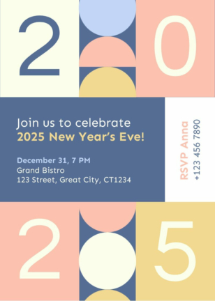 Simple NYE Party Invitation