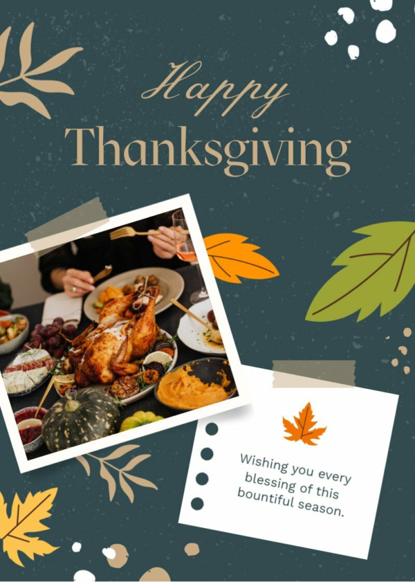 Thanksgiving Card for Teacher