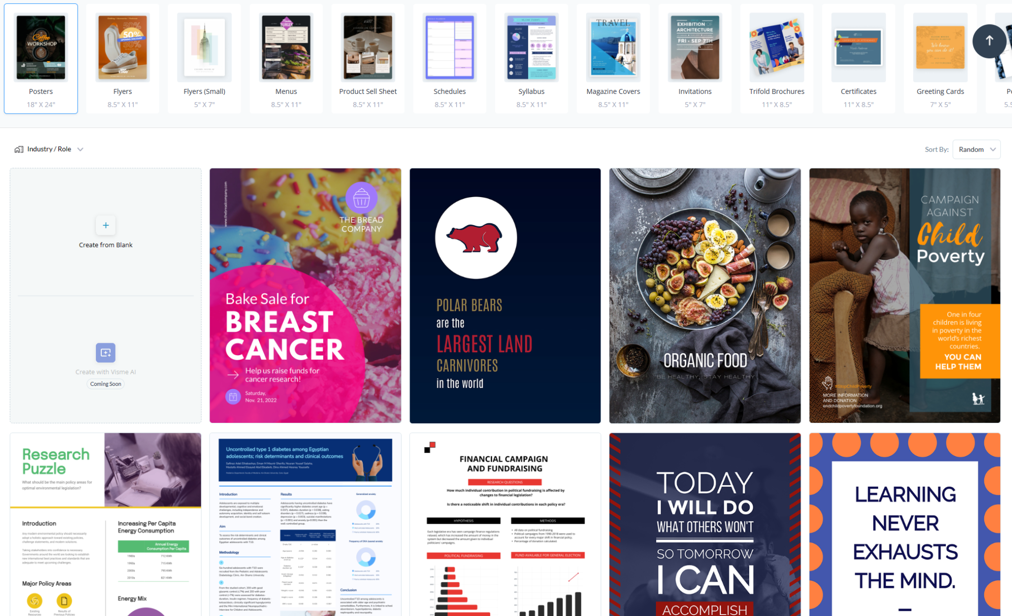 visme poster template library