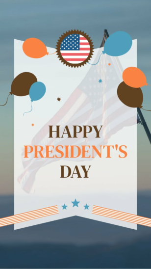 Simple Happy President’s Day Instagram Story