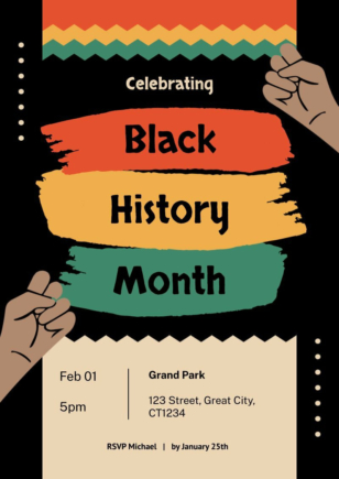 Modern Black History Month Event Poster