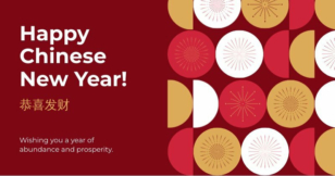 Decorative Happy Chinese New Year Facebook Post