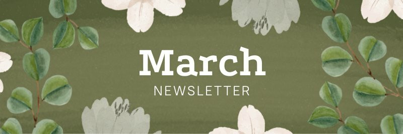 March Newsletter Header | Free Banner Template - Piktochart
