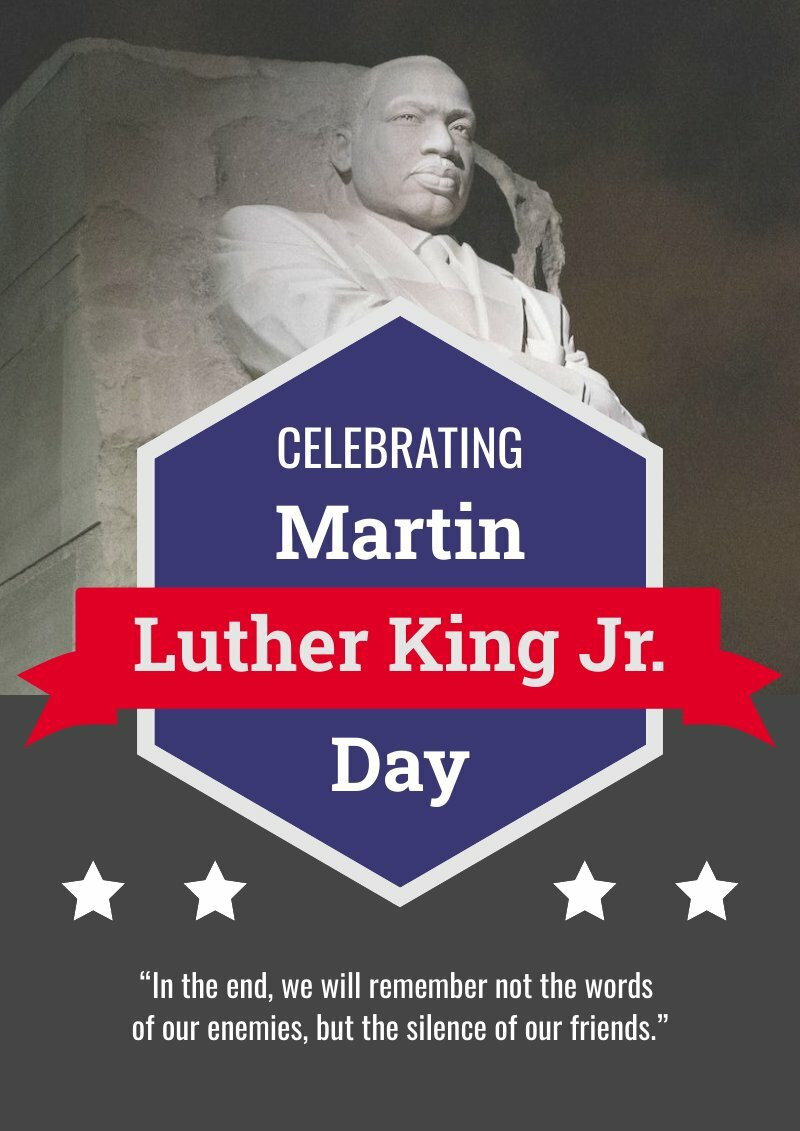 Simple Martin Luther King Jr. Day Poster