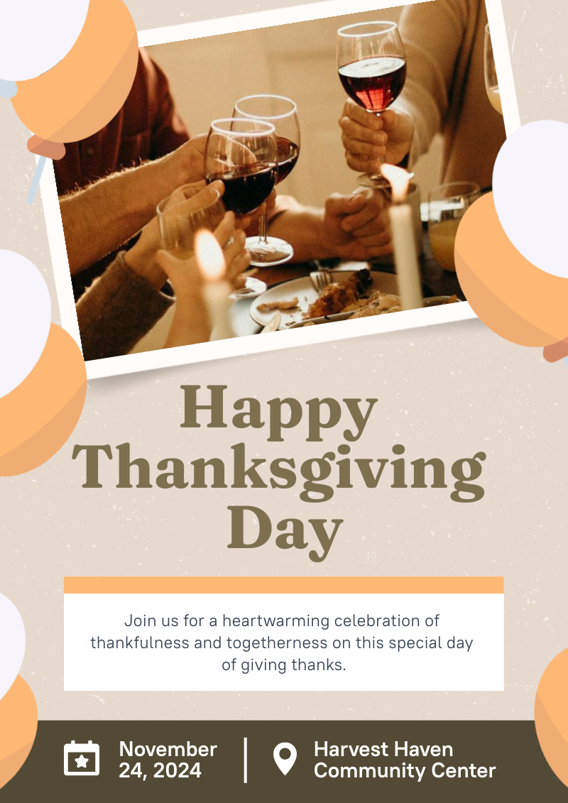 thanksgiving day poster template by piktochart ai