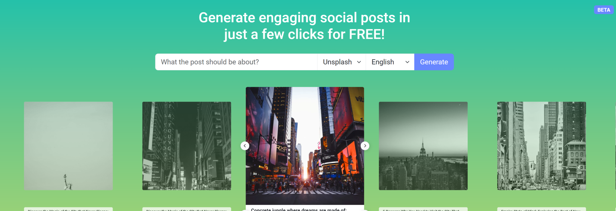 Free AI Social Media Post Generator