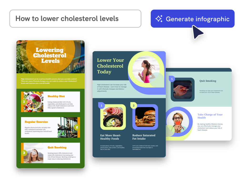 generate healthcare infographics with piktochart ai