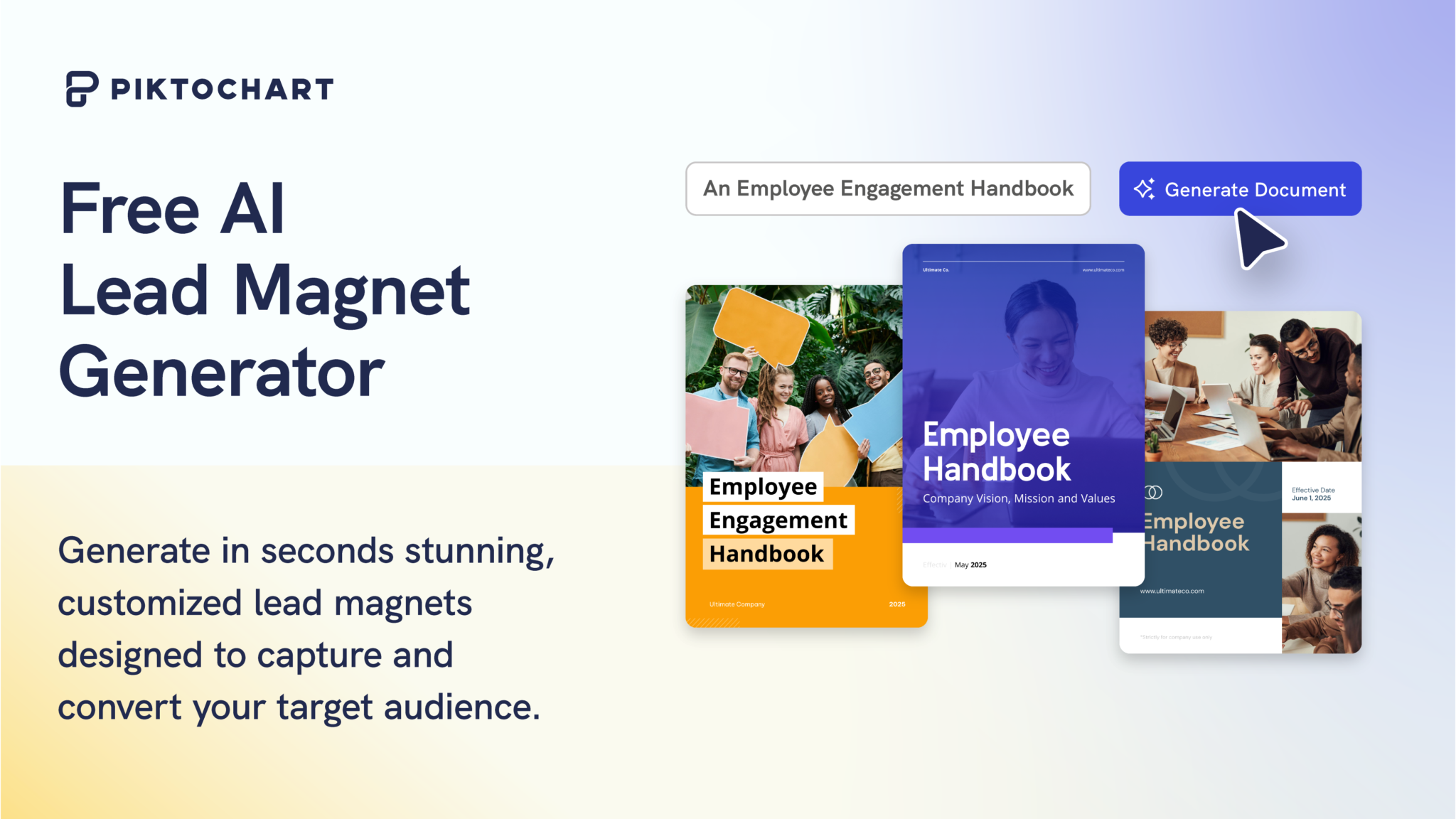 Free AI Lead Magnet Generator | Piktochart