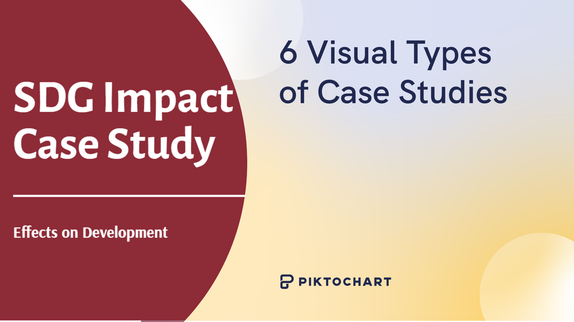 types of case studies featured image, sdg impact case study red background